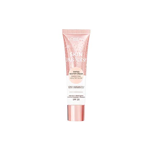L'Oreal Paris Make-Up Designer Skin paradise Water-Cream Hidratante con Color y Spf 20, Tono Piel Medio Medium 01 39 g