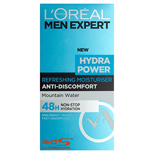 L’Oréal Paris Men Expert Hydra Power 50ml crema hidratante Hombres - Cremas hidratantes (Hombres, Piel normal, Hidratante, 48 h, Frasco dispensador, 50 ml)