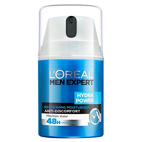 L’Oréal Paris Men Expert Hydra Power 50ml crema hidratante Hombres - Cremas hidratantes (Hombres, Piel normal, Hidratante, 48 h, Frasco dispensador, 50 ml)