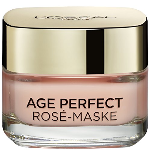 L'Oréal Paris, Perfect Golden Age mascarilla de crema rosa, cuidado fresco, paquete de 1 unidad (1 unidad de 50 ml)