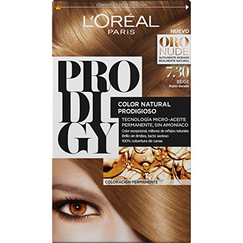 L'Óreal Paris Prodigy Coloracion sin Amoniaco, Tono: 7.3 Gold Blond
