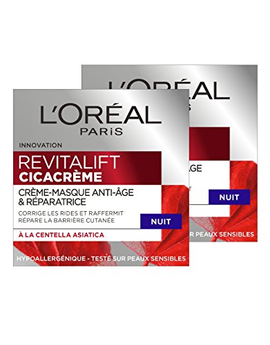 L'Oréal Paris Revitalift – Cicacrema – Crema antiarrugas y reparación – Antiedad – 50 ml – Lote de 2