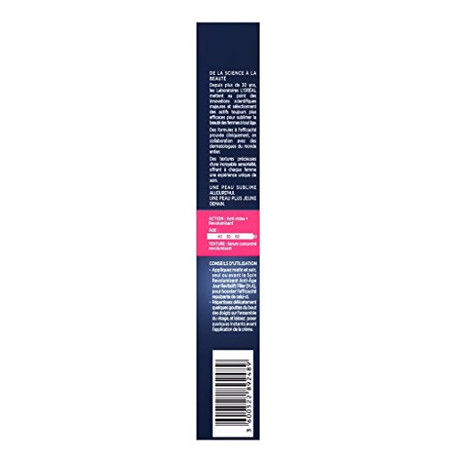 L'Oréal Paris - Sérum Acide Hyaluronique Revitalift Filler - Soin Visage Hydratant Anti-Âge - Repulpe la Peau et Comble les Rides, 16 ml