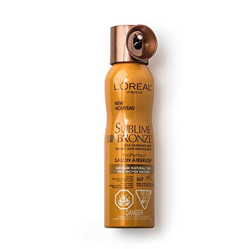 L'Oreal Paris Sublime Bronze Pro Perfect Airbrush, Medium Natural Tan, 4.6 Ounce