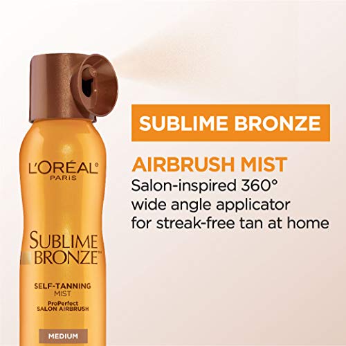 L'Oreal Paris Sublime Bronze Pro Perfect Airbrush, Medium Natural Tan, 4.6 Ounce