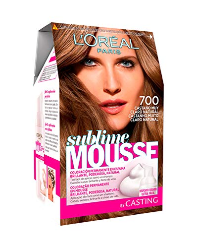 L'Oréal Paris Sublime Mousse Coloración Permanente, Tono 700 Castaño Muy Claro Natural