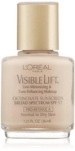 L'Oreal Paris Visible Lift Line-Minimising & Tone-Enhancing Makeup, Soft Ivory, 35mls