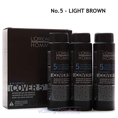 L'Oréal Professionnel Gel de coloración Sin amoníaco Marrón claro 3 x 50 ml