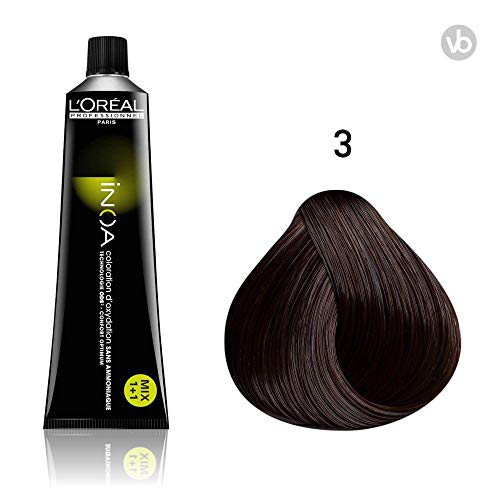 L'Oréal Professionnel INOA Coloración, Tono 3 Castaño oscuro - 60 gr