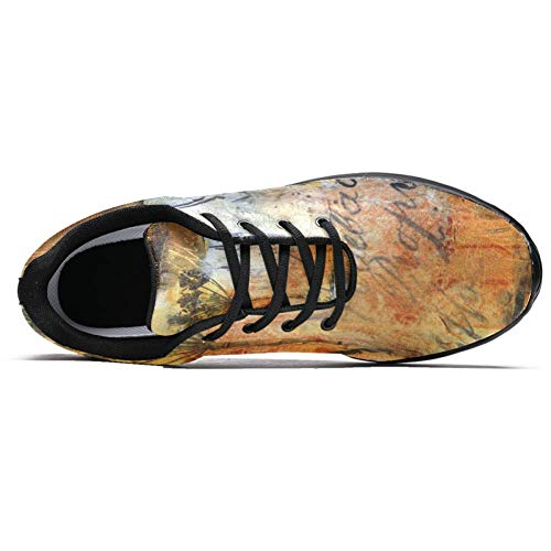LORVIES - Pintura de cuna, cabeza de semillas de hinojo, zapatillas deportivas para hombre, para hombre, (multicolor), 44 EU