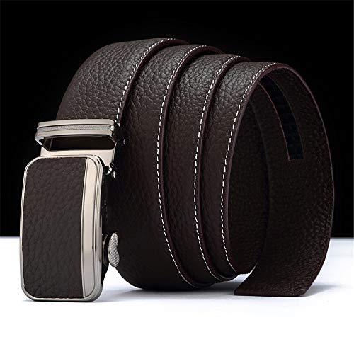 Los hombres pantalones de cuero Casual Cinturones Hebilla automática de doble cara for hombres Cinturón decorativo juvenil Cinturón ancho lateral Hebilla de cuero Cinturón Cinturón Resistente a los ar