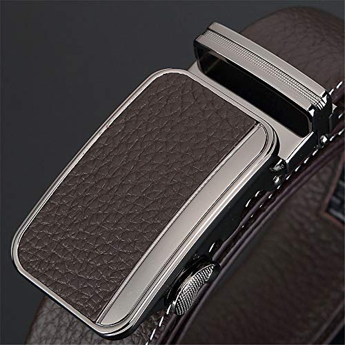 Los hombres pantalones de cuero Casual Cinturones Hebilla automática de doble cara for hombres Cinturón decorativo juvenil Cinturón ancho lateral Hebilla de cuero Cinturón Cinturón Resistente a los ar