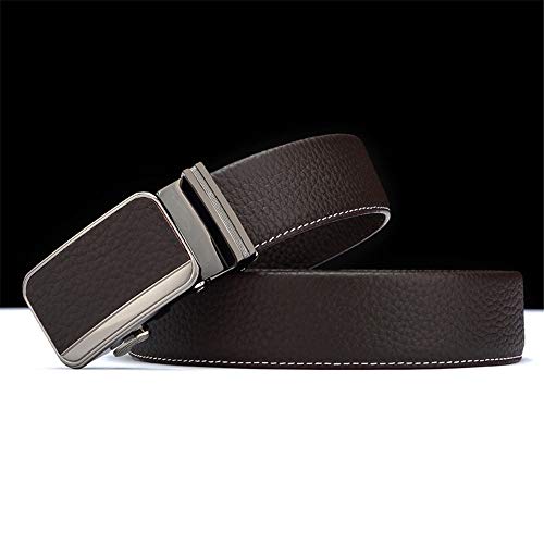 Los hombres pantalones de cuero Casual Cinturones Hebilla automática de doble cara for hombres Cinturón decorativo juvenil Cinturón ancho lateral Hebilla de cuero Cinturón Cinturón Resistente a los ar