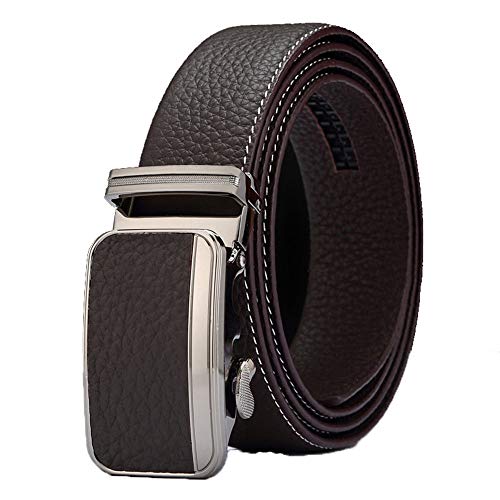 Los hombres pantalones de cuero Casual Cinturones Hebilla automática de doble cara for hombres Cinturón decorativo juvenil Cinturón ancho lateral Hebilla de cuero Cinturón Cinturón Resistente a los ar