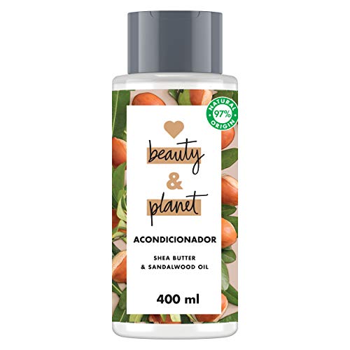 Love Beauty and Planet - Acondicionador para Cabello seco, Manteca de Karité y Sándalo Vegano - 400 ml