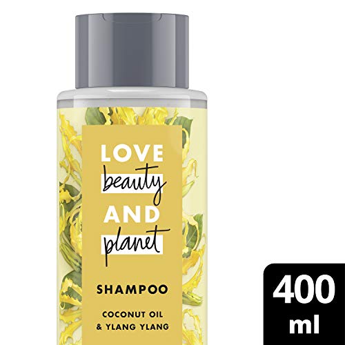 Love Beauty And Planet Hope & Repair - Champú para cabello dañado, aceite de coconut y Ylang Ylang Flower sin silicona, 1 unidad (400 ml)