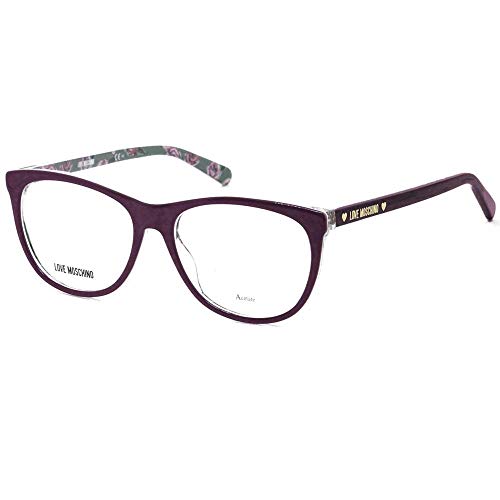 Love Moschino Gafas de vista mujer Plum brillante MOL524 0T7 53-16-145