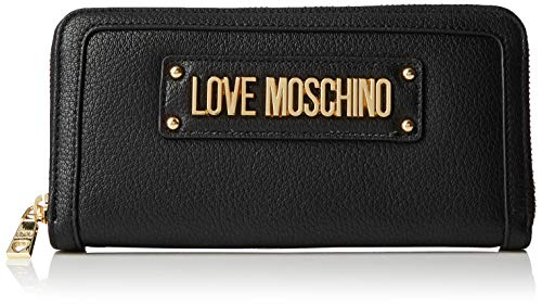 Love Moschino Grain PU, Cartera. para Mujer, Negro (Nero), 15x10x15 Centimeters (W x H x L)