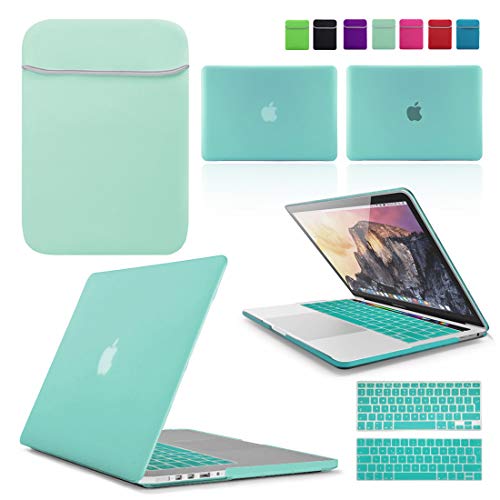 LOVE MY CASE / BUNDLE EGG BLUE / OCEAN GREEN Hard Shell Case with matching KEYBOARD Skin and NEOPRENE Sleeve Cover for 13-inch Apple MacBook PRO with Retina Display [Will only fit MacBook PRO Retina Display Models - NO CD/DVD DRIVE], [Importado de UK]