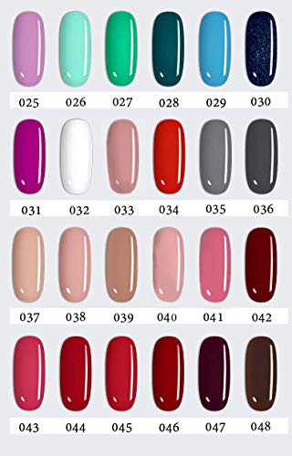 LOVECRAZY - Kit de Esmaltes de Uñas en Gel Semipermanente, 10 Colores de Esmaltes y Top Coat Base Coat