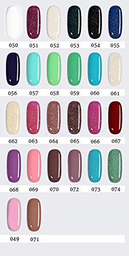 LOVECRAZY - Kit de Esmaltes de Uñas en Gel Semipermanente, 10 Colores de Esmaltes y Top Coat Base Coat
