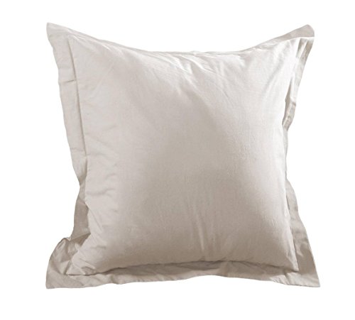 Lovely Casa T14820002 Alicia - Funda de cojín (65 x 65 cm, algodón), Color Crudo