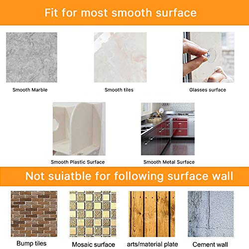 LOVEXIU Ventosa Ø 40 mm, 8 PCS Ventosa S Roscas M5 Acero Inoxidable, Ventosa con Tuerca moleteada Transparente para baño, Ventana de automóvil, portacepillos, Estante de Ducha, jabonera, Campin