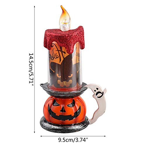 LQH Decoración de la lámpara LED del cráneo de Halloween Calabaza Parpadeo luz de la Vela del Partido Inicio (Size : 3)