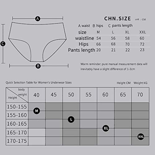 LQQ Bragas Braguitas Tangas Pack De 4 Braguitas Elásticas De Algodón Peinado Completo para Mujer Bragas Ropa Interior Sin Costuras Algodón Puro Suave Y Transpirable con El Mejor Ajuste