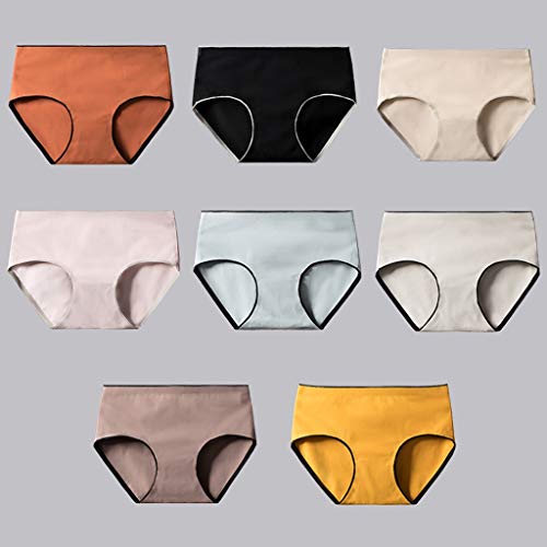LQQ Bragas Braguitas Tangas Pack De 4 Braguitas Elásticas De Algodón Peinado Completo para Mujer Bragas Ropa Interior Sin Costuras Algodón Puro Suave Y Transpirable con El Mejor Ajuste