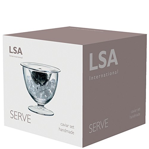LSA International - Serve - Set de caviar, Ø14cm Transparente