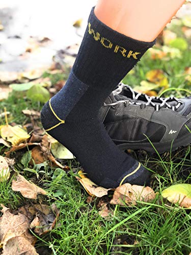 Lucchetti Socks Milano 6 PARES CALCETINES DE TRABAJO REFORZADOS EN TALON Y PUNTA. ESPONJA DE ALGODON (43-46 NEGRO)