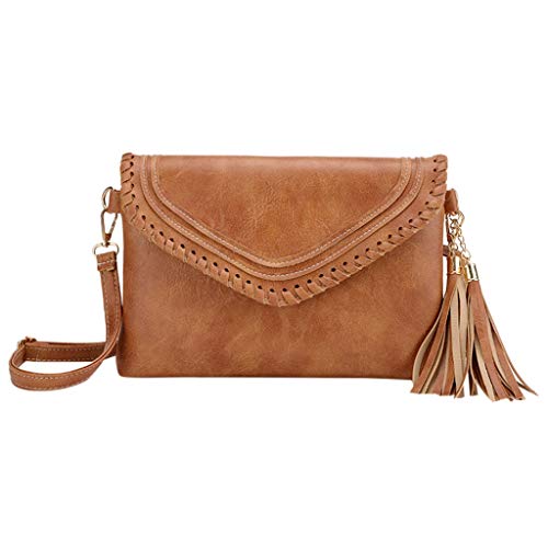 Luckycat bolso Elegante del Bandolera Borla Color del Golpe del diseño Bolso Crossbody del Satchel del Mensajero del Estilo Bolsos Bandolera De Pequeña Piel De Baratos Bolso Hombro Para Mujer Niñas