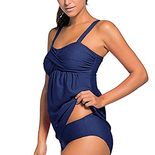 Luckycat Conjunto de Tankinis Mujer Talla Grande, Traje de baño Push up Beachwear Bikini