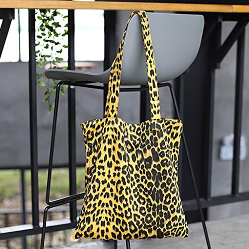 Luckycat Mujer de Bolsos de Mano Grande Bolso de Hombro Bolso Tote Bag Bolsos Shopper Bolso de cuero Lona Gran capacidad Bolsos de Mujer Bolsa de playa beige Bolsa de tela de Estampado De Leopardo