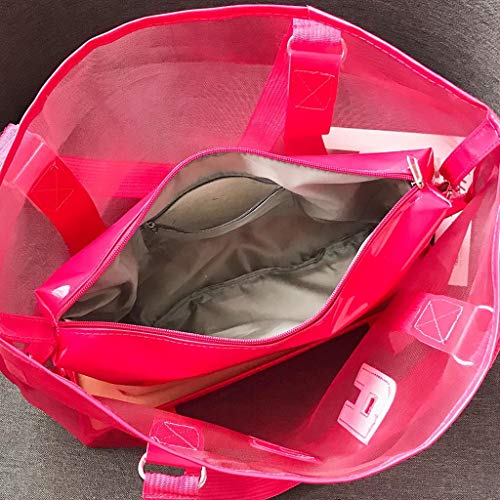 Luckycat Neceser Transparente Práctico Bolso de Cremallera de Cuarto de Galón Aeropuerto Cumple Vuelos Mano Bolsas de Aseo PVC Impermeable Mujer Bolsa de Cosmético Organizador de Viaje 2 Pcs