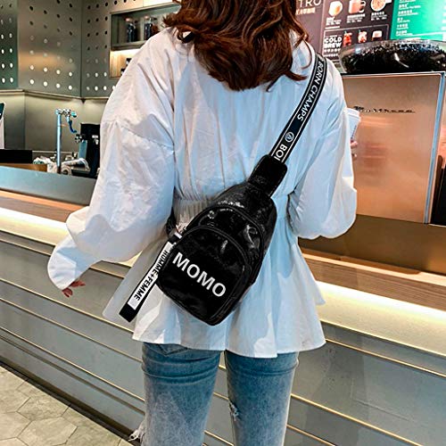 Luckycat Riñoneras de Moda Mujeres Hombres Impresión Deportes Senderismo Cinturón Running Cintura Bolsa Bolso Bandolera para Mujer con Cinturón para el Ombligo Bolsos de la cintura del cuero de la PU