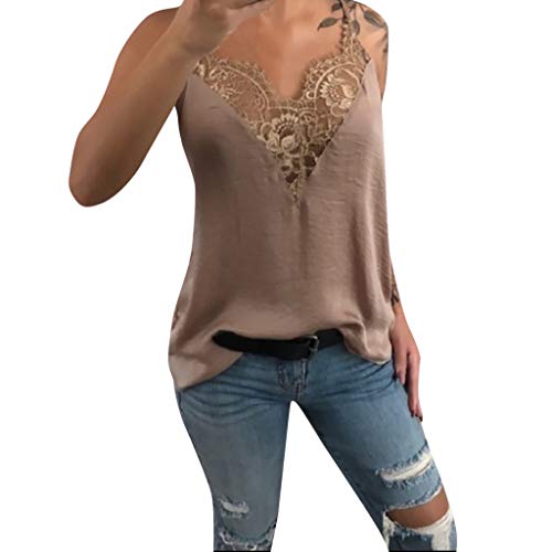 Luckycat Top Sin Manga Mujer Fiesta Camisetas Sin Manga Mujer Camisetas Mujer Verano Blusa Mujer Sport Tops Mujer Verano Camisetas Mujer Fiesta Elegante Camisetas Encaje Mujer