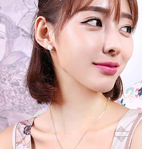 Lumanuby 2X Color Plata Arete Pendientes Mujer Plata con para Regalo San Valentín Pendientes Joyas Regalo Pendientes de Moda