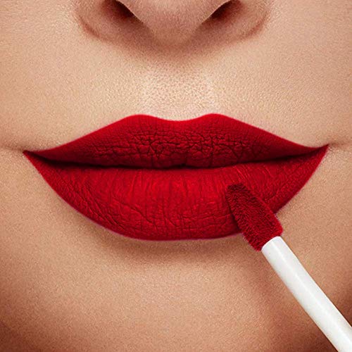 Lunaci Barcelona Barra de Labios Líquida de Larga Duración fijo Mate (PASSION RED - 03)