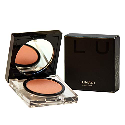 Lunaci Barcelona Colorete,Textura Aterciopelada Acabado Mate,Ligero, natural, hipoalergénico, (Coral 03)