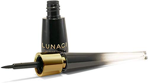 Lunaci Barcelona Delineador de Ojos Líquido A base de agua, sin carbón, Color negro Intenso, Eyeliner Líquido