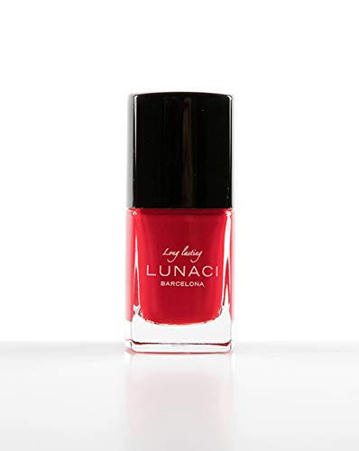 LUNACI Barcelona Laca de Uñas, Esmalte de Uñas Resplandecer Secado Ultra Rápido, Larga Duración, Sin Tolueno, Color: Rojo Cereza, 13ml - (Tono: 04 / Cherry Red)