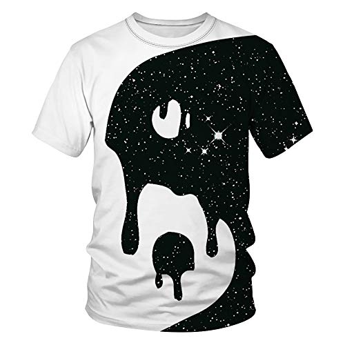 LUOYLYM-Beso 3D Impresión Digital Pareja Usar Casual Wild Camiseta De Manga Corta Loose Large Size Summer Top BSTB010 S