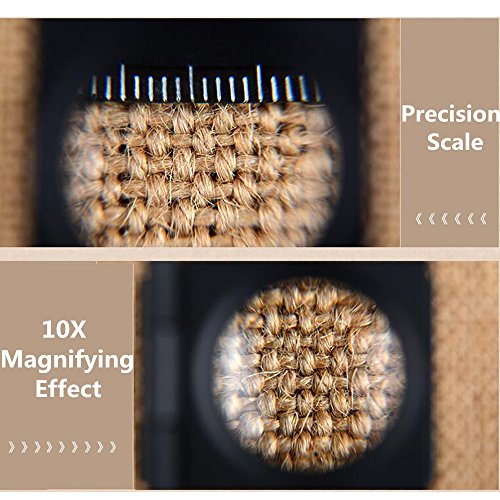 Lupa de Tela - Delaman LED 10X Lente Pliegue Soporte Tela de Tela Lupa Cuadrada Lupa de Aumento Joyero Herramienta