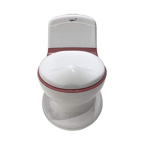 LUPPEE Orinal Duck, orinal interactivo, orinal reproductor del sonido de la cisterna, recipiente extraíble, inodoro para niños, accesorios para niños (Pink)