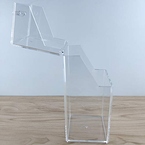 Lureme Soporte para brochas de maquillaje con tapa a prueba de polvo, organizador de maquillaje transparente con perla blanca gratis (cb000004)