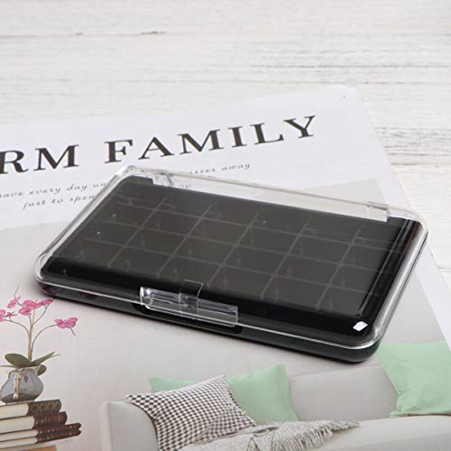 Lurrose 2 piezas con 24 rejillas Paleta Vacía de Maquillaje DIY Maquillaje Herramienta para Lápiz Labial Sombra de Ojos