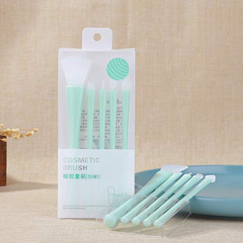 Lurrose 2 Set de Pinceles de Maquillaje de Silicona Máscara de Pincel de Sombra de Ojos Hidratante Aplicador Herramientas de Maquillaje para Adultos