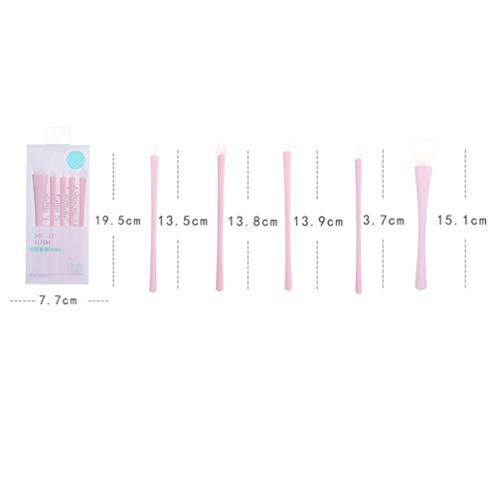 Lurrose 2 Set de Pinceles de Maquillaje de Silicona Máscara de Pincel de Sombra de Ojos Hidratante Aplicador Herramientas de Maquillaje para Adultos
